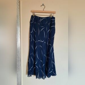 East 5th Satin 90s Y2k Style Slip Skirt Chiffon Pattern Whimsigoth *flaw*